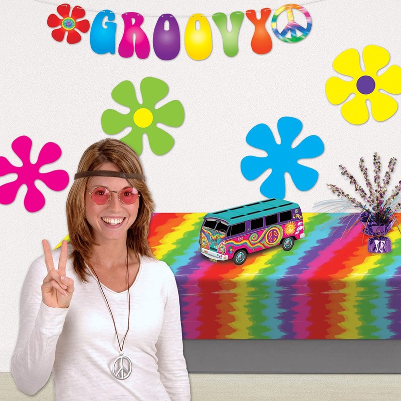 Beistle Tie-Dyed Tablecover