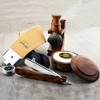 7Pcs Wooden Shaving Kit for Men with Straight Razor -