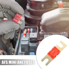 A ABSOPRO ANL Blade Fuses 125A AFS Mini ANL Fuse for Car Truck Motorcycle Boat Audio System Pack of 6