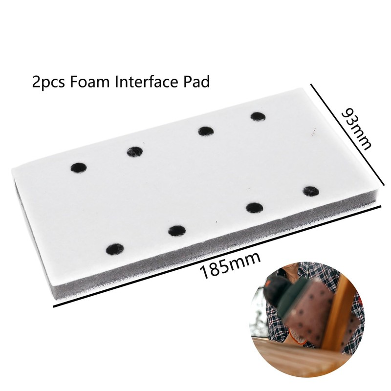 3pcs Sanding Sheets Interface Pad 18cm*9.3cm 8 Holes Square Hook