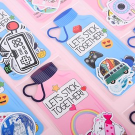 VAINECHAY Stickers Valentines Cards for Kids - 48 Sets Valentine's Day Gifts Classroom Exchange for Boys Girls School Class, 7 * 3.1 inch