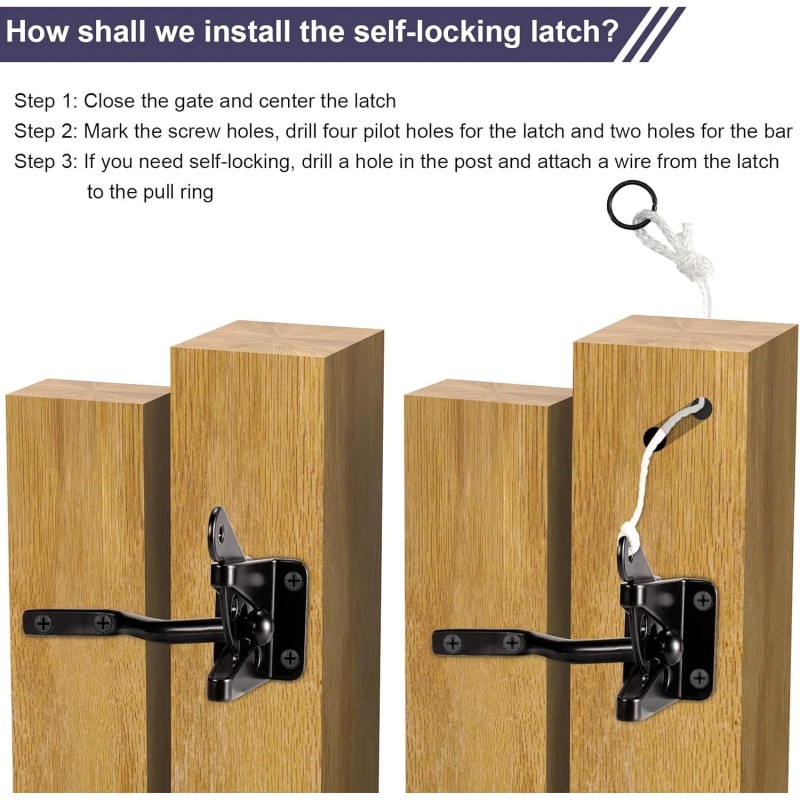 goldorcle Anti Sag Gate Kit Heavy Duty No Sag Kit