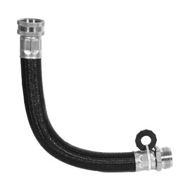 Garden Hose Extension Adapter Short Fitting, 3/4" GHT Solid Brass Fittings, Flexible, No Kinks, Unrestricted water flow, Hose Length 0.82FT, Overall Length 0.95FT (Garden hose extensions)