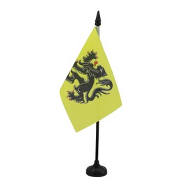 AZ FLAG - Flanders Table Flag - 15 x 10 cm - Flemish Region Table Flag 10 x 15 cm - Flags