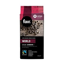 Oxfam fair Coffee Ground Organic World Blend 250g
