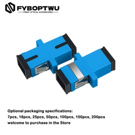 fyboptwu - 25pcs SC Fiber Optic Coupler SC Singlemode (SM) Simplex Fiber Optic Adapter SC Female to SC Female UPC Simplex Single Mode Network Internet Connector Adapter