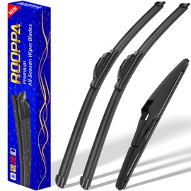 3 wipers Replacement for 2013-2018 Toyota RAV4, Windshield Wiper Blades Original Equipment Replacement - 26"/16"/10" (Set of 3) U/J HOOK