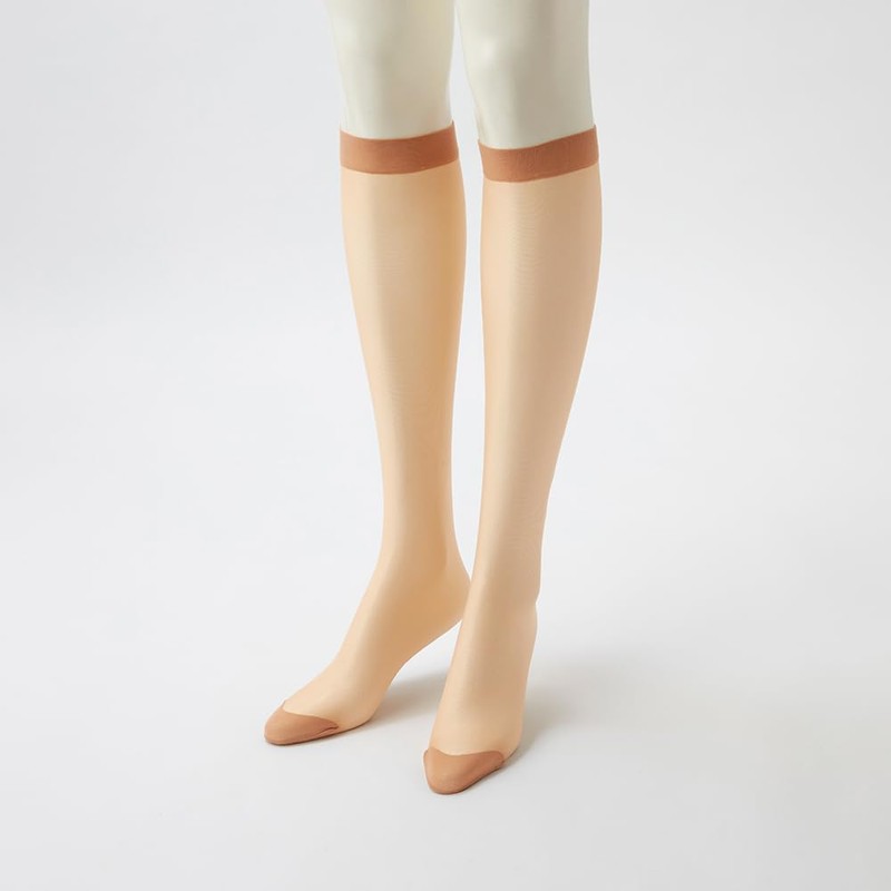 Gunze Women's Short Stockings, Sabrina, Below Knee Length, Same Color,