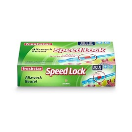 Freshstar Speed-Lock Freezer Bags 3.0 L Professional Pack of 30 27 x 25 cm