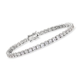 Ross-Simons 9.00 ct. t.w. CZ Tennis Bracelet in Sterling Silver. 8 inches