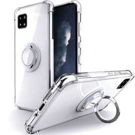 SHIELDS UP AQUOS sense6 Case with Ring SH-54B SHG05 Case, AQUOS Sense6s Case, SHG07 Case, Rotating Ring, Shockproof, Durable, Scratch-Resistant, Anti-Slip, "Air Cushion Construction in Four Corners"