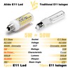 E11 Led Bulbs Dimmable 120V 50W Halogen Equivalent, T3 T4