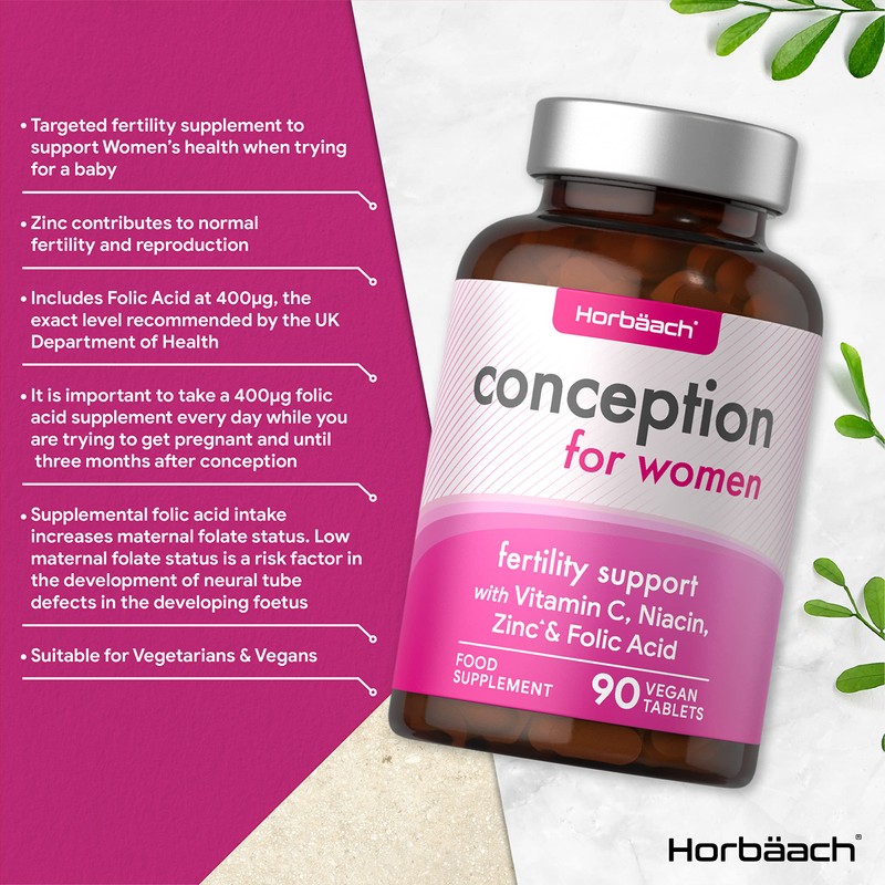 Conception Vitamins for Women | 400µg Folic Acid with Vitamin