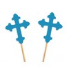 Darling Souvenir, Christening Baptism Cupcake Toppers, Dessert Decorations - Pack