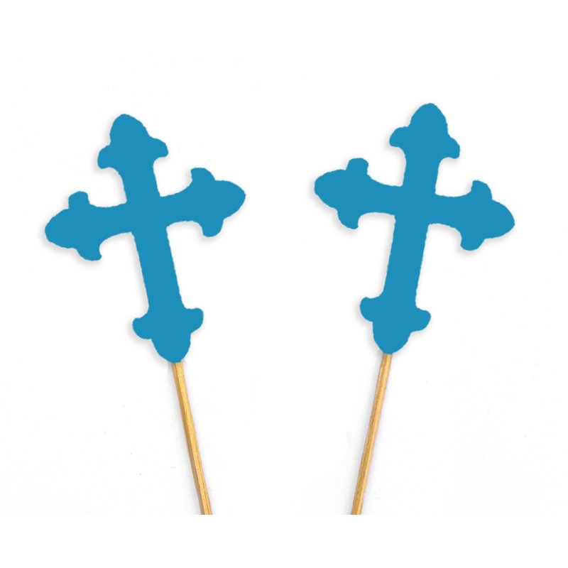 Darling Souvenir, Christening Baptism Cupcake Toppers, Dessert Decorations - Pack