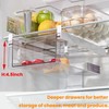vacane Deeper Refrigerator Drawers, Adjustable Refrigerator Shelf 14-19.5 Inches Large