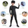 TERODACO Kids Long Sleeve Compression 2 Pcs Set Thermal Base