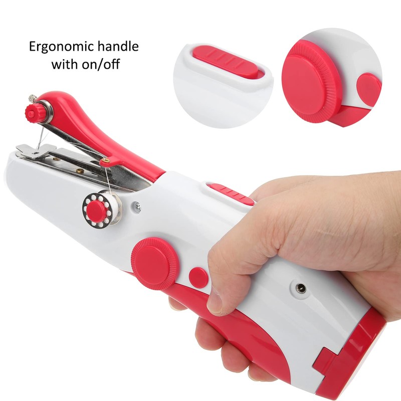 BORDSTRACT Hand Sewing Machine, Portable Mini Small Electric Double Needle