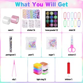 Meetory Nano Tape, Tape Bubbles Set, Magic Nano Tape, Nano Tape Multipurpose, Nano Tape Set Suitable for Young Girls, with Sequin Sticker, DIY Craft Kit, Party Favours Gifts