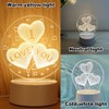 Doukesh I Love You 3D Night Light, Heart-Shaped Night Glow,