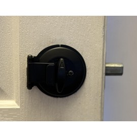 Deadbolt Secure, Prevent Lock Bumping, Prevent Lock Picking for in-Swinging and Out-Swinging Doors, Install in Minutes, no Drilling (Matte Black)