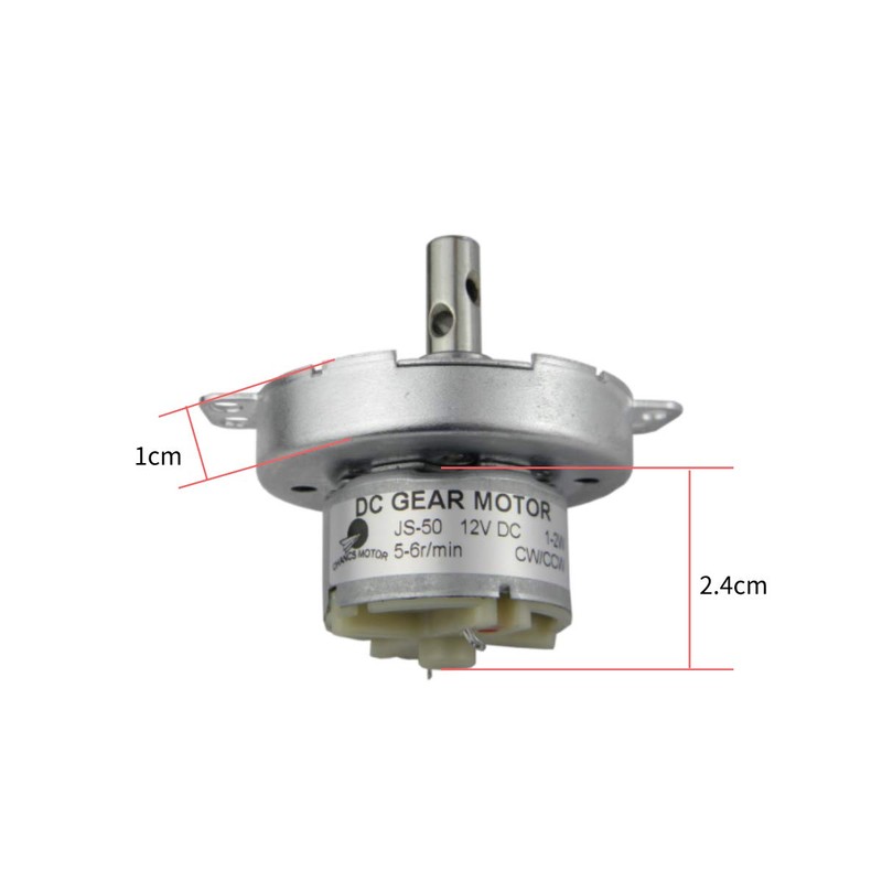 CHANCS DC Gear Motor JS-50 24V 15RPM Car Fan Motor