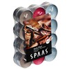 Spaas 24 Scented Tealights Assorted Colours, 4.5 Hours, Exotic Wood,