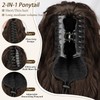 PORSMEER Claw Ponytail Hair Extension 30 inches, Clip in Ponytail