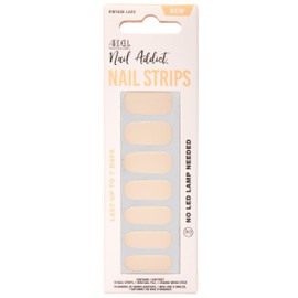 Ardell Nail Polish Strips - Vintage Lace Wraps Long-Lasting Gel Nail Stickers for Women, No UV Needed with File & Wood Stick, 1 Pack