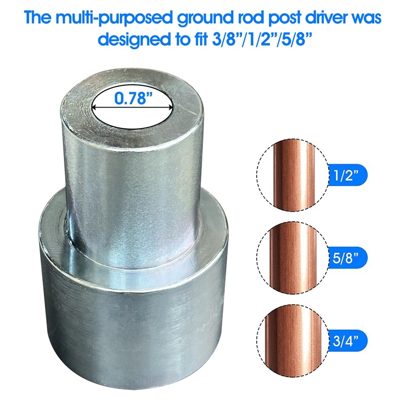 Multi-purposed Ground Rod Driver,Greenhouse Ground Post Driver for Grounding Rods