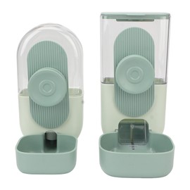 Hanging Automatic Food Water Dispenser Safe Cage Cat Food Water Dispenser with Bowl for Pet Mint Green