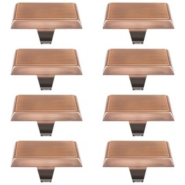 EBANKU Christmas Stocking Holder, 8 Packs Mantel Stocking Hangers Fireplace Stocking Holders Bases for Christmas Decorations(Red Bronze)