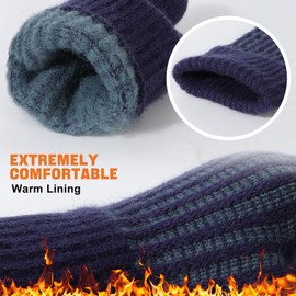 Winter Touchscreen Gloves for Mens - Warm Windproof Fleece Lining Durable Soft for Outdoor Running Skiing Cycling