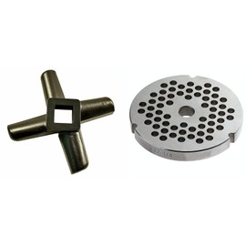 #32 1/4" Reversible Meat Grinder Plate - Cozzini Cutlery Imports (#32-1/4 Plate with Grinder Knife)