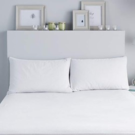 Fusion - Brushed Cotton Pillow Cases (50 x 75cm) - 2 Pieces - 100% Cotton - Brushed Cotton Bedding - Pillow Cases 2 Pack in White - Pillowcases Cotton - White Pillow Cases - Plain White Bedding