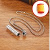 Rockyu Amulet Necklace, Men's, Long Necklace, Sutra Pendant, Openable Capsule,