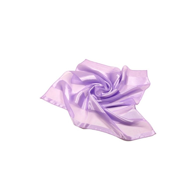 Premium Silk Feel Striped Satin Square Scarf, Lavender