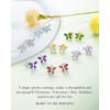 925 Sterling Silver Amethyst‌ Dragonfly Earrings ‌for Women February Birthstone