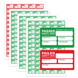 Pat Testing Stickers Pack of 550 Passed Stickers with 50 Pat Test Fail Labels (38 x 21 mm) Matt Paper Pat Test Stickers for Electronic Devices Packwith®