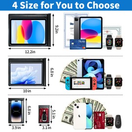 IFENROL Faraday Bags EMP Proof - 4 Pack Faraday Pouch Anti-Tracking Key Fob Protector, Faraday Cage for Phones & Laptops & Tablets & Car Keys for Fireproof & Waterproof | IFENROL