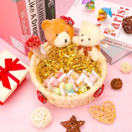 230Grams / 8Oz Gold Crinkle Cut Paper Shred Filler Metallic Iridescent Gift Boxes Filler Gift Wrapping Gift Filler Mothers Day Gifts Box Stuffer Christmas Gift Box Filler Easter Stuffer