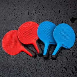 Cornilleau Eco Design Table Tennis Quattro Set (4 Bats and 4 Balls), Red/Blue