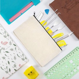 18 Pieces Vinyl Weeding Tools Stainless Steel Plotter Accessories HTV + 1 Piece Storage Bag, DIY Craft Tool Set, Cameos, Lettering, Including Weeding Hooks, Tweezers, spatulas for Silhouette