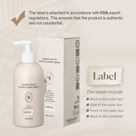 HEVEBLUE Salmon Fruity Centella Body Cream - Sensitive Skin, Itchy Skin, Korean Skincare, Bodycare, Hypoallergenic, Allergen-free Fragrance, PDRN, Salmon PDRN, Moisturizing, K-Beauty