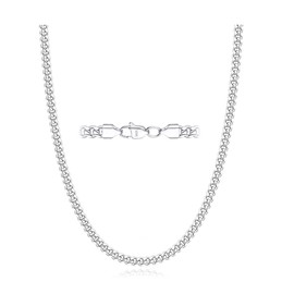 Avotto Silver Plated Chain for Men 5mm Mens Cuban Chains Neckalce
