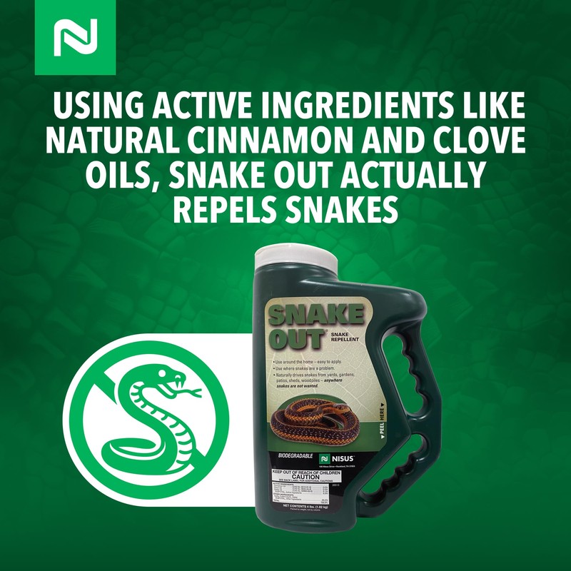 Nisus Snake Out Snake Repellent, Biodegradable, Safe for Pets and