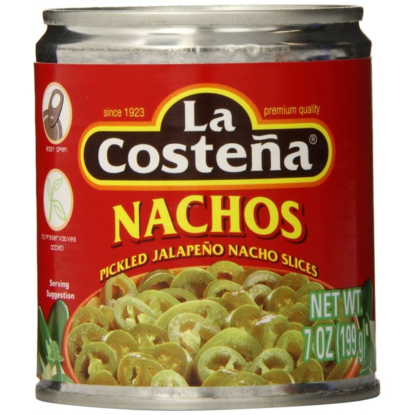 La Costeña Nacho Sliced Jalapeño Peppers | Pickled Green Hot Jalapeños | 7-Ounce Can (Pack of 24)