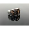 925 Sterling Silver w/Filigree & Double Headed Eagle Men's Ring
