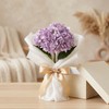 6 Artificial Hydrangea, Silk Faux Flowers, Lifelike Texture, Bendable Stem