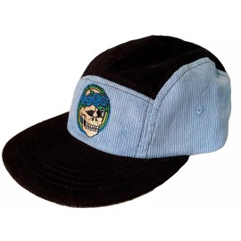 Snakebootz Cotton Corduroy Cap Hat Grateful Dead Blue Roses Skull Camp Tattoo Bertha